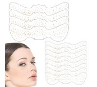 Pegatinas De La Cara De Gold Glitter: Calcomanías De Temporales, Accesorios De Maquillaje | Tatuajes De Transferencia Brillantes, Puntos De Brillo Impermeables Para El Maquillaje De Disfraces Y