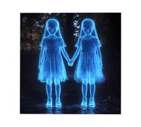 Pegatinas de la pared de Halloween: calcomanías de arte de sombra extraíbles de chicas, adhesivos adhesivos para superficies lisas, elementos decorativos de miedo | Impresión lateral doble para azulej