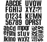 Pegatinas de letras de vinilo, pegatinas de letras de 4 pulgadas, pegatinas de alfabeto grandes, pegatinas de números autoadhesivas, letras para pegar para buzón, puerta, coche, color negro