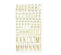 Pegatinas de letras doradas, mejora la organización, 17,8 x 10,1 x 0,03 cm, hermosas pegatinas de letras 3D en cursiva dorada, pegatinas de alfabeto de resina, herramienta de aprendizaje, para tarjeta