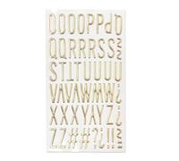 Pegatinas de letras doradas, mejora la organización, 17,8 x 10,1 x 0,03 cm, hermosas pegatinas de letras 3D en cursiva dorada, pegatinas de alfabeto de resina, herramienta de aprendizaje, para tarjeta