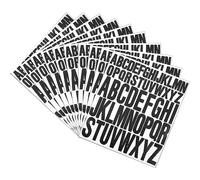 Pegatinas de Letras Mayúsculas Etiqueta Negra del Alfabeto - 10 Hojas de Pegatinas Autoadhesivas para Álbumes de Recortes, Letras Deco Nombre Etiqueta Etiqueta de Texto para Manualidades Ventana Buzón