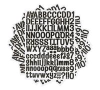 Pegatinas de Letras Negro, 8 Hojas de Pegatinas de Letras y Números, pegatinas del alfabeto adhesivos impermeables para Buzones, Ventanas, Puertas, Automóviles, Número de Dirección - 1 Pulgada