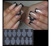 Pegatinas de línea francesa para extensiones, herramientas de manicura reutilizables, puntas francesas, guía de dibujo