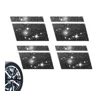 Pegatinas de llanta, pegatinas de etiquetas de neumáticos | Secculas de diamantes de imitación para vehículos - Calcomanías reflectantes impermeables para la rueda del coche, decoración del vehículo