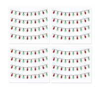Pegatinas de luz de Navidad, 4 piezas de pegatinas dimensionales de gema de papel, decoración de vacaciones, de manualidades para álbumes de recortes, para niños, adultos, diario, álbum de