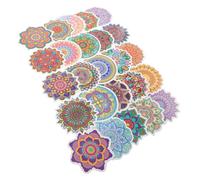 Pegatinas de Mandala Vintage para Portátil y Diario, 2 Juegos Pvc | Despegan Fácil y No Dejan Residuo, Decorativas y Prácticas, 50 Hojas por Juego para Cuadernos