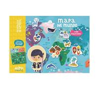 PEGATINAS DE MAPA DEL MUNDO. ESTUCHE DE ARTISTA (Manualidades creativas)