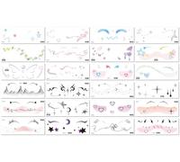 Pegatinas De Maquillaje De Ojos Con Forma De Mariposa, Pegatinas De Tatuajes, Lindo Pececito. 15.8 * 6cm