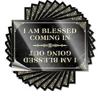 Pegatinas de mecánico con texto en inglés "I Am Blessed Coming in and Going Out", 10 piezas divertidas calcomanías para coche (8 x 12 cm)