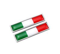 Pegatinas de Metal de Bandera Nacional, calcomanías cromadas de Bandera de Italia para Coche, Accesorios de Parachoques con Emblema 3D, 1 par de Pegatinas para Coche