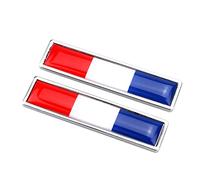 Pegatinas de Metal de Bandera Nacional, calcomanías de Emblema de Coche de Bandera de Francia, Accesorios de Parachoques cromados 3D, 1 par
