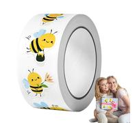 Pegatinas de miel de insectos - Dibujos animados lindos rollos adhesivos | Pegatinas de animales para niños, lindas pegatinas de abejas de dibujos animados para botellas de agua, pegatinas estéticas