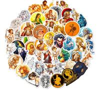 Pegatinas de mitología griega vintage aesthetic stickers Hércules Poseidon Atenea Zeus laptop sticker legend of Hércules Griego digamos pegatinas set stickers álbum de fotos pegatinas dioses