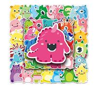 Pegatinas de monstruos de colores, pegatinas de monstruos pequeños, 50 unidades, pegatinas de graffiti para monopatín, motocicletas, bicicletas, snowboard, equipaje, laptop, maleta, maleta, para niños