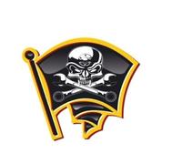 Pegatinas de moto coche 10,5 cm x 12,3 cm pegatinas reflectantes pirata