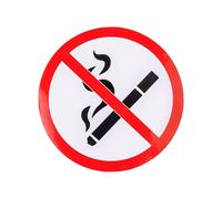 Pegatinas de no fumar, 6 pzs, Ø 20 cm diámetro, lámina autoadhesiva, adhesivo externo, pegatinas de no fumar, señal de prohibido fumar, no cigarrillos, señal de no fumar, prohibido cigarrillos