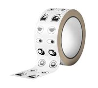 Pegatinas de ojos de dibujos animados, uso de decoración de expresión, diseño de rollo de 500 piezas, para material adhesivo de papel, calcomanías de ojos con caras surtidas, fácil aplicación de