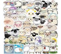 Pegatinas de oveja pequeña ovejas pegatinas 50 unidades skate graffiti pegatinas motos bicicleta snowboard equipaje portátil coche maleta para niños y adolescentes pegatinas de vinilo impermeables