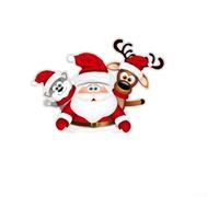 Pegatinas de Papá Noel con renos y muñeco de nieve para parabrisas trasero y carrocería hechas de material de PVC que ofrece una fuerte adherencia y resistencia a la intemperie (20 x 14 cm)