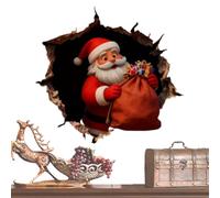 Pegatinas de Papá Noel - Póster adhesivo extraíble, decoraciones de pared para Navidad | Para casa invierno cuarto de baño dormitorio cocina exterior