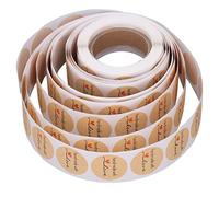 Pegatinas de papel Kraft Etiquetas redondas hechas a mano Pegatinas a prueba de desgarros para etiquetado de alimentos Elaboración de conservas 500 piezas Marrón 7 cm de diámetro