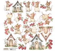 Pegatinas de papel para scrapbooking - ScrapLove - Raspberry Mouse 1 Mouse Raspberry Mouse 1 Mouse Raspberry Mouse