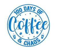 Pegatinas de pared 100 días de caos cafetero 67.2x67.2cm Impermeable Azul