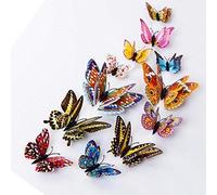 Pegatinas de pared 3D diseño de mariposas pegatinas arte murales de pared, papel tapiz decoración del hogar para sala de estar, dormitorio, cocina, restaurante, 12 piezas Un muy práctico y popular