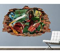 Pegatinas de pared Animación de películas Ninjago Fighting Adventure Vinilo personalizado Adhesivo de pared Skin & Stick Art Decoración de pared 60x90cm