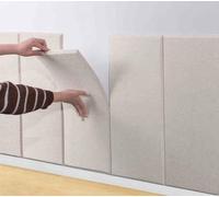 Pegatinas de pared anticolisión, paneles de pared acolchados gruesos 3D, cojines de terciopelo insonorizados para sala de estar y dormitorio, acolchado a prueba de humedad