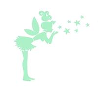 Pegatinas de pared BRILLAN EN LA OSCURIDAD. Vinilo decorativo de CAMPANILLA PETER PAN. Pegatinas FLUORESCENTES. Láminas luminosas Decoración Habitación, niño, niña, infantil y bebé.