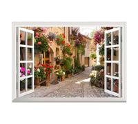 Pegatinas de Pared con Efecto de Ventana/Ventana/Póster Decorativo de Pared/Ventanas Falsas Removibles para La Decoración de Pare, 57cmx90cm