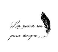 Pegatinas de pared con frase "Los sueños son para siempre", para habitación infantil, dormitorio, vinilo pequeño, 50x76 cm