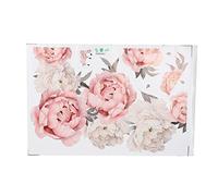 Pegatinas de Pared con Patrón de Flores de Peonía, Apliques Artísticos, Decoración de Dormitorio, Pegatina de Fondo