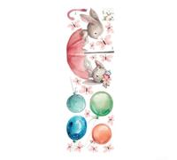 Pegatinas de pared de animales de dibujos animados, decoración impermeable de PVC para guardería, fácil de pegar, extraíble [90 x 30 cm]