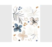 Pegatinas de pared de arte vectorial con diseño de flores para cocina, salón, oficina, dormitorio, calcomanías de pared de AG Design | 65 x 85 cm | SSA 4202