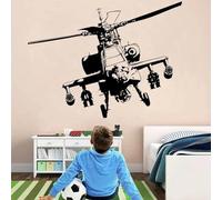Pegatinas de pared de aviones y helicópteros de la Academia de Armas de Guerra para Entusiastas Militares, ideales para la habitación de los niños, el dormitorio o la sala de juegos.