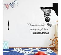 Pegatinas de pared de baloncesto, frases motivacionales del dios, calcomanías motivacionales para la habitación infantil, decoración para aficionados al baloncesto 42x43cm
