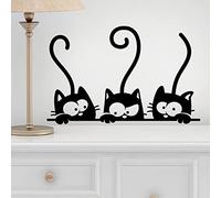 Pegatinas de pared de gatos Divertidas pegatinas de vinilo para sala de estar, diseño de interiores, plantilla para mascotas