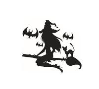 Pegatinas de Pared de Halloween Murciélagos y Brujas Negras