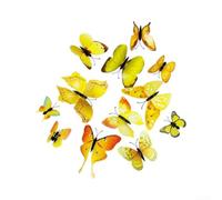 Pegatinas de pared de mariposa 3D azules, calcomanías de pared de mariposa de PVC coloridas para dormitorio, guardería, sala de estar, decoración del hogar, para una fácil aplicación, juego de 5