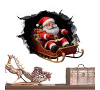 Pegatinas de pared de Navidad extraíbles - Póster adhesivo extraíble | Decoraciones de pared para Navidad, para frigorífico, espacio de trabajo, hogar, invierno, cuarto de baño, cocina