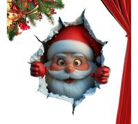 Pegatinas de pared de Navidad - Pegatinas de dibujos animados lindas de Papá Noel | Arte de pared de Navidad | Para la escuela, el aula, el estudio, la sala de estar, el dormitorio, el apartamento, la