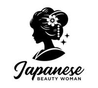 Pegatinas de pared de papel adhesivo Diseño de logotipo de silueta de mujer japonesa de belleza geisha 42x43.8cm Impermeable Negro
