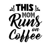 Pegatinas de pared de papel adhesivo El café lo hace todo mejor (lettering) 42x48.4cm Pintura mural artística Negro