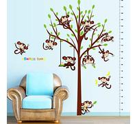 Pegatinas De Pared De Pvc Creativo Jugar Mono Altura Pegatinas Niños Dormitorio Dormitorio De Dibujos Animados Diy Pegatinas De Pared Etiqueta Engomada De Altura