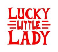 Pegatinas de pared de vinilo señorita afortunada 42x48.4cm No daña la superficie de la pared Rojo