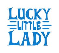 Pegatinas de pared de vinilo señorita afortunada 54.6x62.9cm Vinilos para ventanas Azul