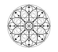 Pegatinas de pared de vinilo Símbolos geométricos de saco, logotipos, iconos, geometría, mística, alquimia, mandala 67.2x67.2cm No se cae Negro